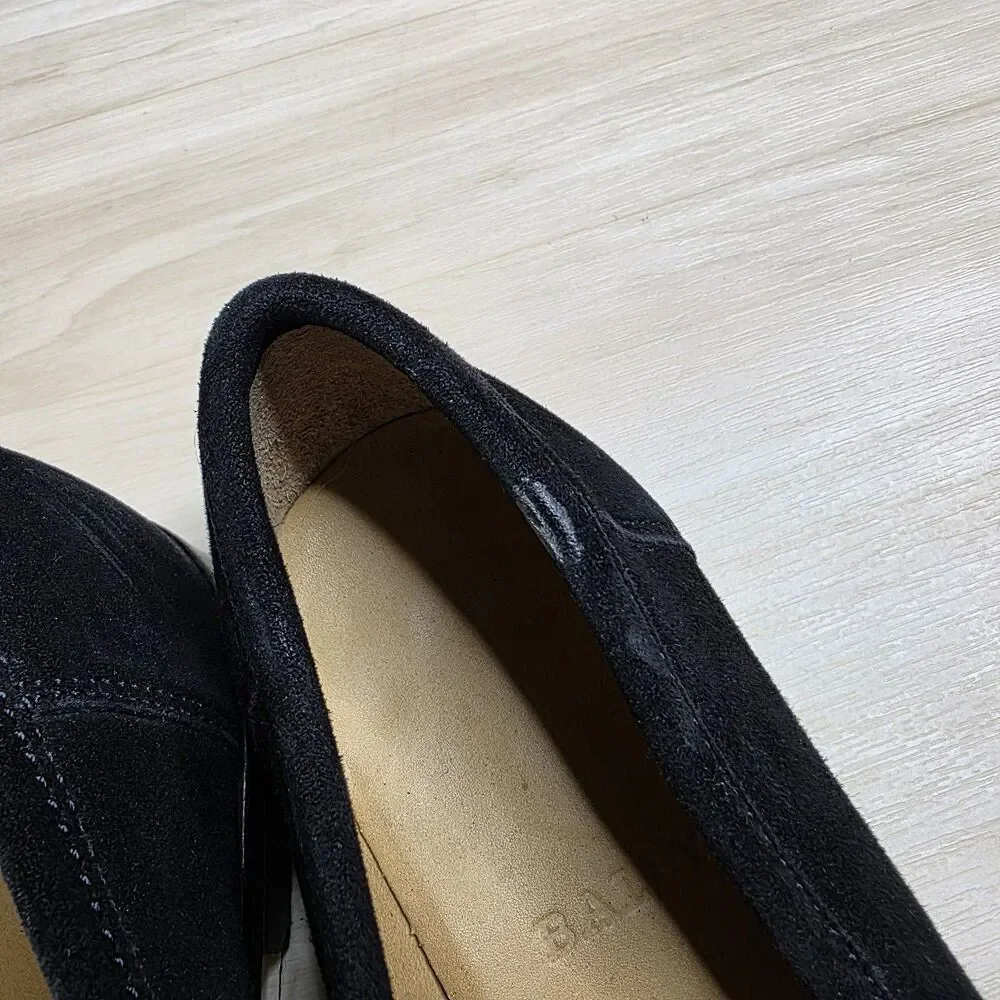 Bally Black Suede Slip On‎ Loafers Women's Size 5.5